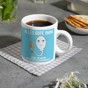 Alles gute Papa von deinem besten Schwimmer Kaffeebecher zum Vatertag