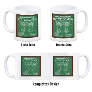 Mittelschule Kaffeebecher für die weiterführende Schule im Tafellook