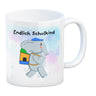 Endlich Schulkind Elefant Kaffeebecher für die Einschulung