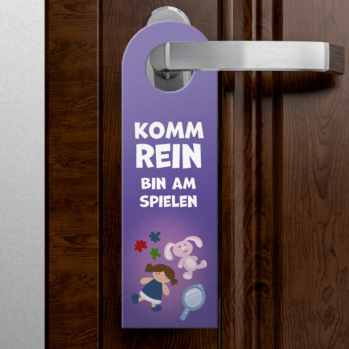 Mache Hausaufgaben - Bin am Spielen Türhänger für Mädchen