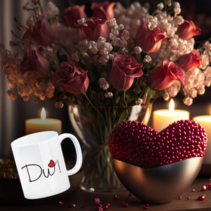 Du! schöner Kaffeebecher als Geschenk mit Herz