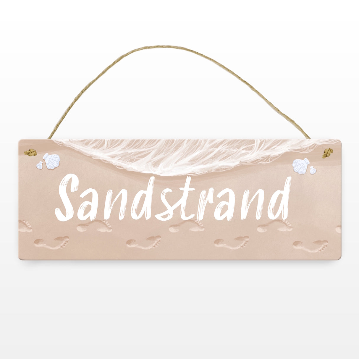 Sandstrand Urlaub Metallschild für die Terrasse
