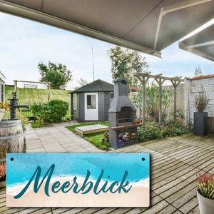Meerblick Urlaub Metallschild für die Terrasse