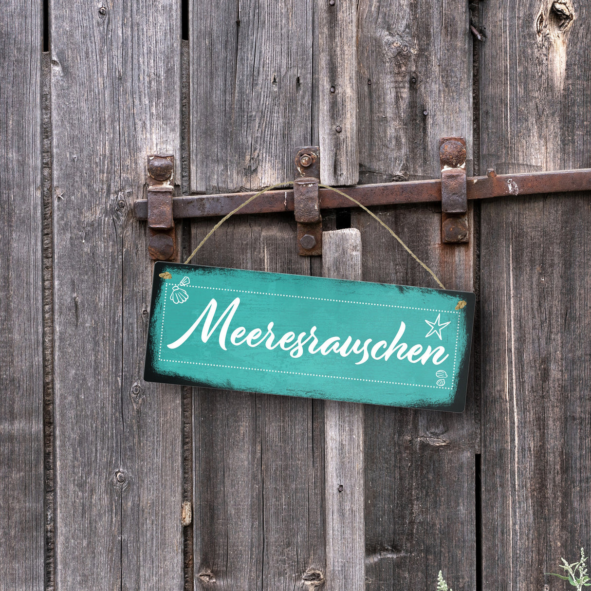 Meeresrauschen Urlaub Metallschild für die Terrasse
