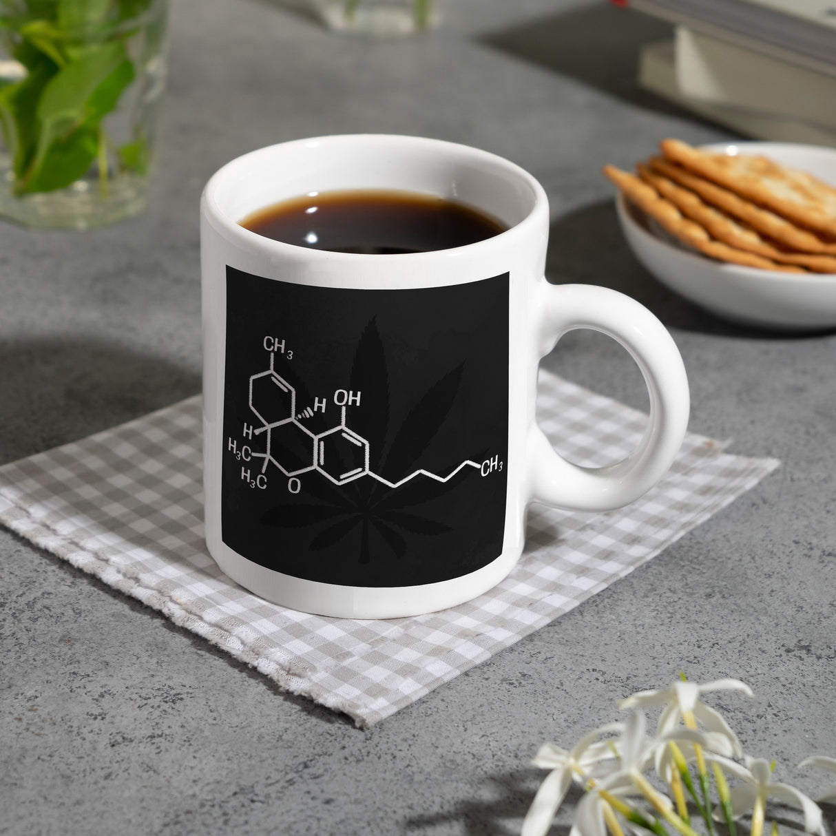THC Molekül Kaffeebecher
