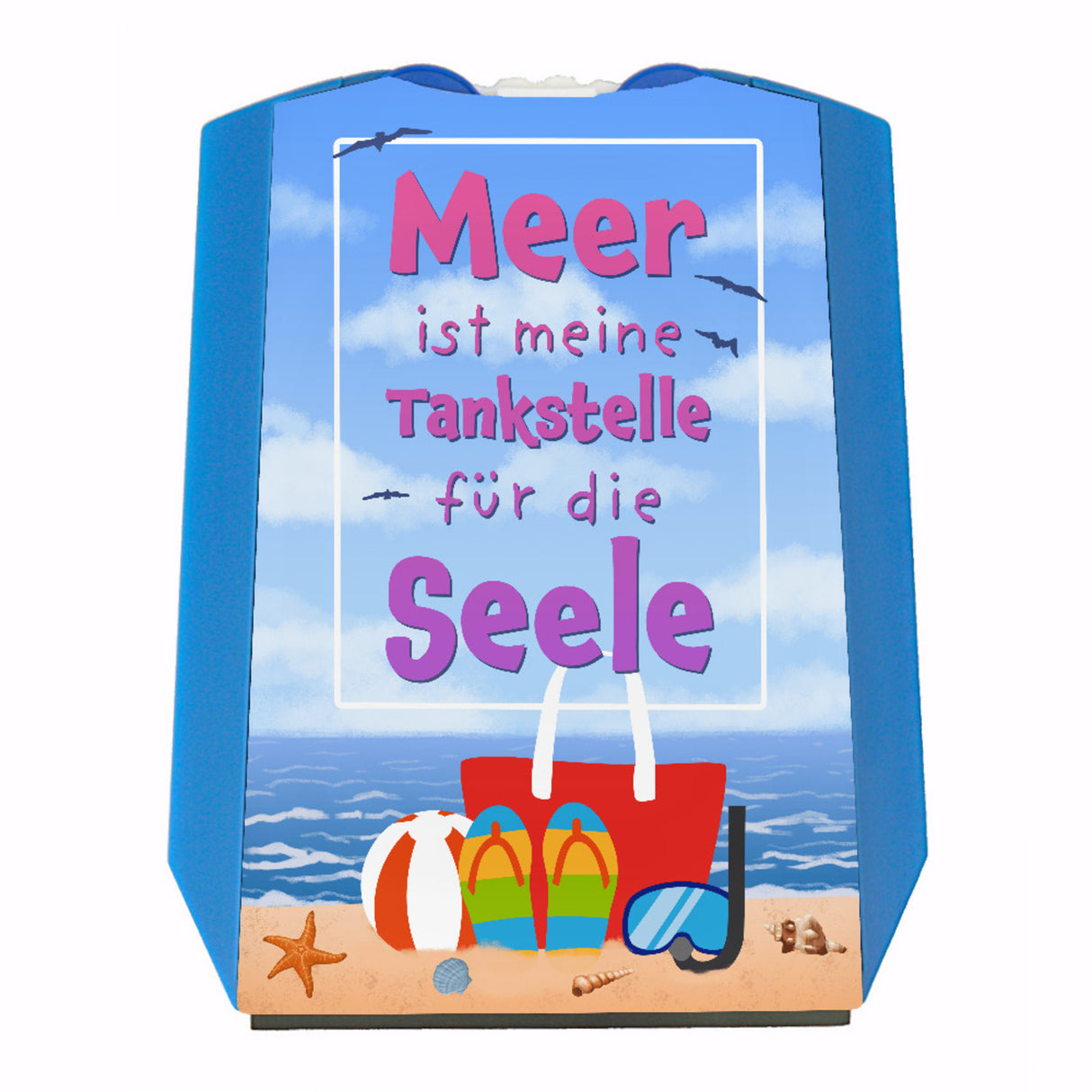 Meer ist Tankstelle für die Seele Parkscheibe mit 2 Einkaufswagenchips