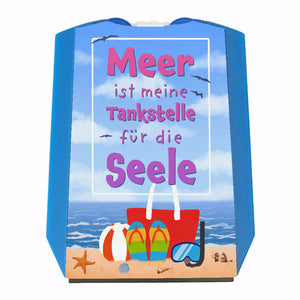 Meer ist Tankstelle für die Seele Parkscheibe mit 2 Einkaufswagenchips