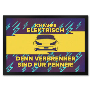 Ich fahre elektrisch… Fußmatte für Elektroauto Fahrer