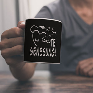 KUHte Genesung Kaffeebecher mit Kuh Motiv