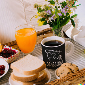 KUHte Genesung Kaffeebecher mit Kuh Motiv