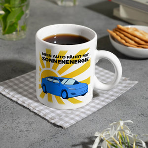 Mein Auto fährt mit Sonnenenergie Kaffeebecher