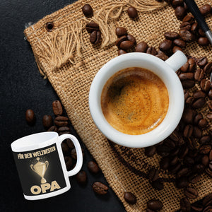 Für den weltbesten Opa Kaffeebecher mit Pokal