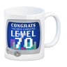 Witziger Kaffeebecher für den 70. Geburtstag mit Motiv: Gamer