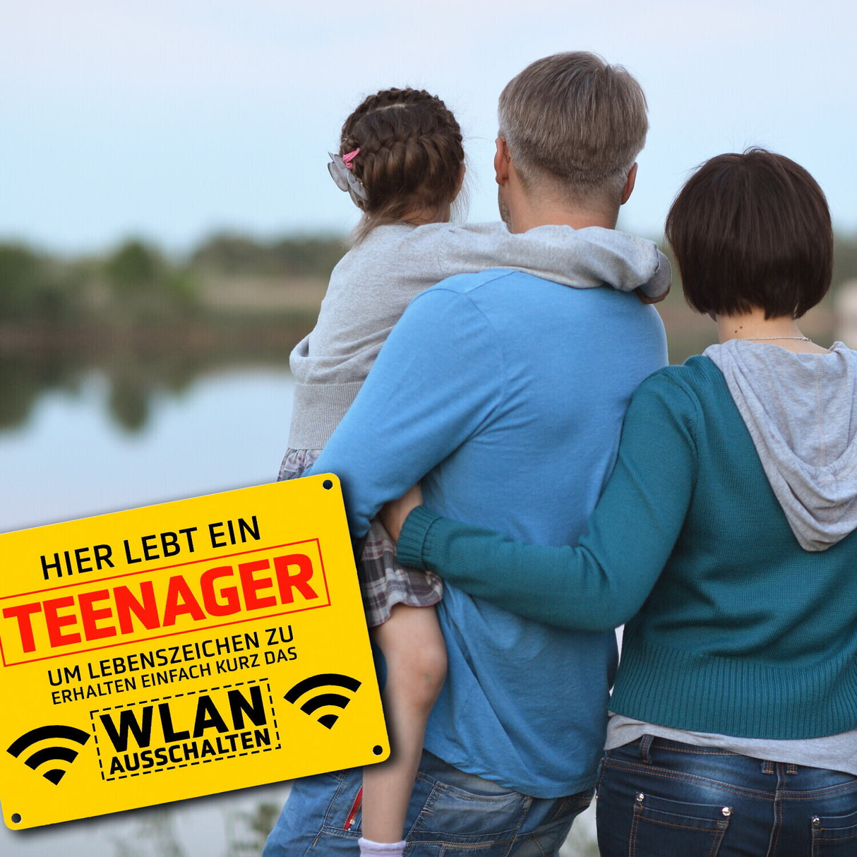 Hier lebt ein Teenager WLAN ausschalten Metallschild