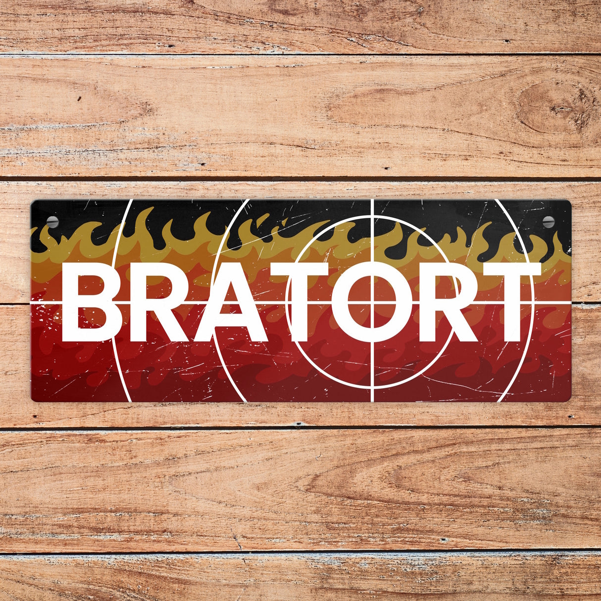 Bratort Metallschild für den Grill