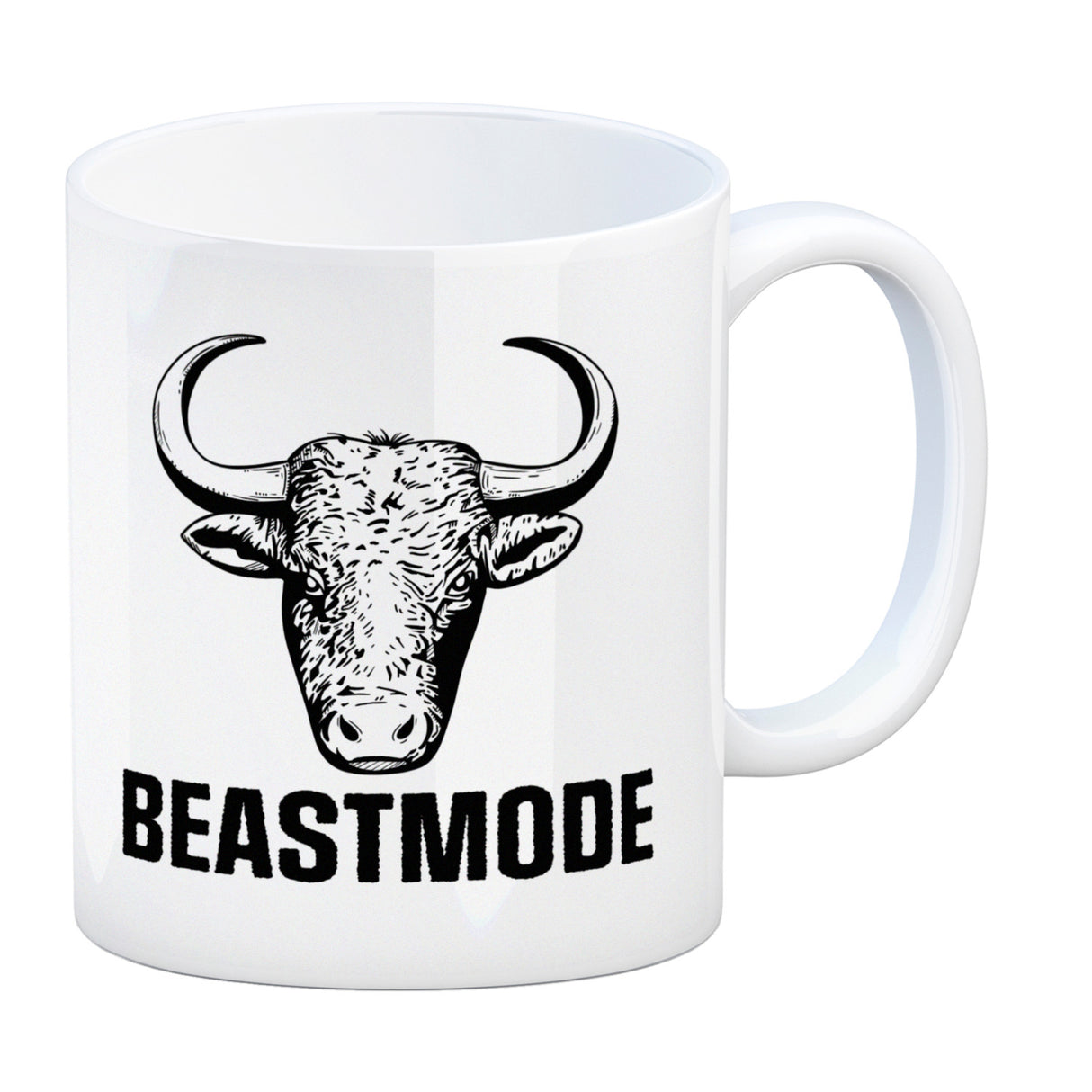 Beastmode Fitness Kaffeebecher mit Stier