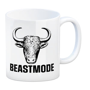 Beastmode Fitness Kaffeebecher mit Stier