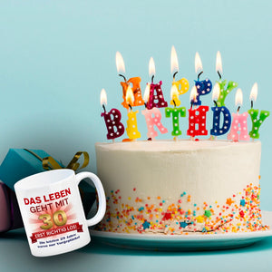 30. Geburtstag Kaffeebecher mit lustigem Spruch: Vorgeplänkel