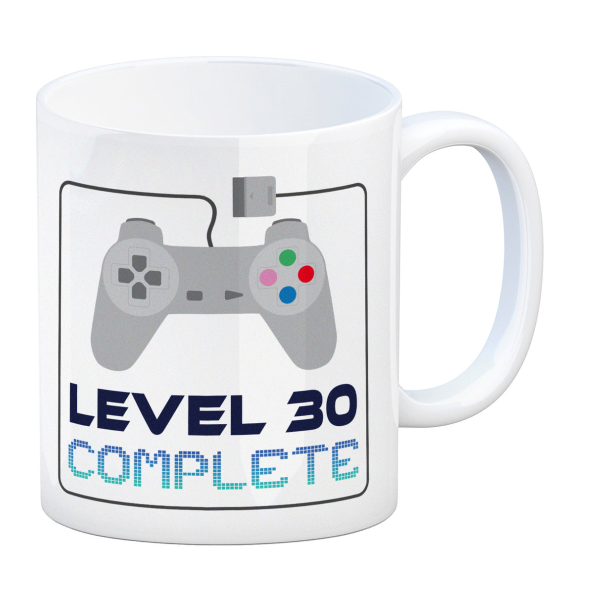 30. Geburtstag Kaffeebecher mit lustigem Spruch: Level 30