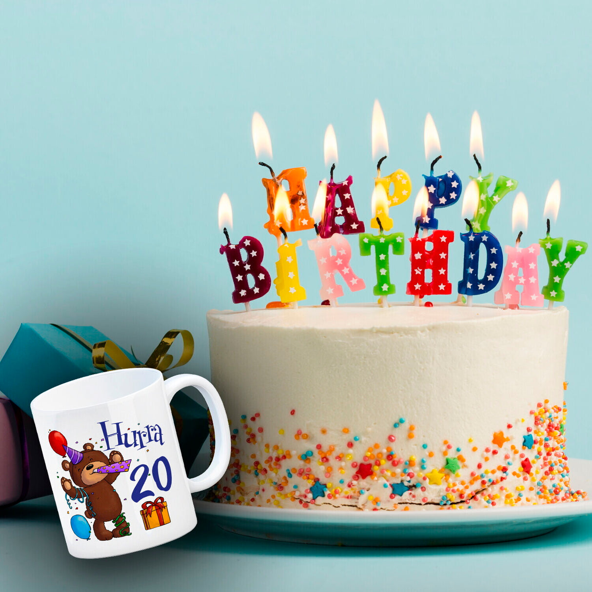 20. Geburtstag Kaffeebecher mit lustigem Spruch: Teddy