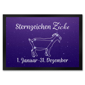 Sternzeichen Zicke Fußmatte mit Sternenhimmel