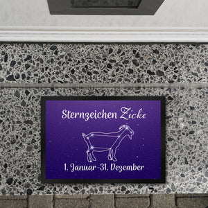 Sternzeichen Zicke Fußmatte mit Sternenhimmel