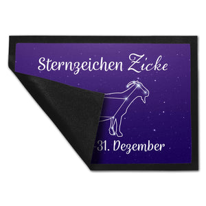 Sternzeichen Zicke Fußmatte mit Sternenhimmel