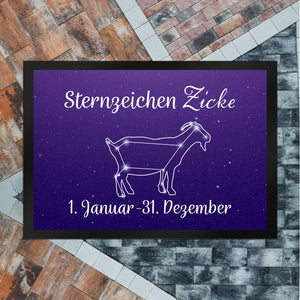 Sternzeichen Zicke Fußmatte mit Sternenhimmel