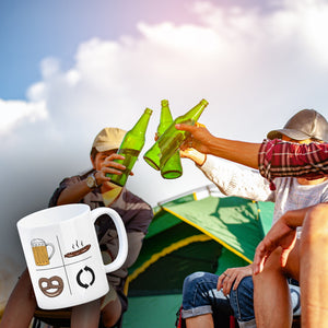 Bier, Wurst, Brezel, Repeat Kaffeebecher