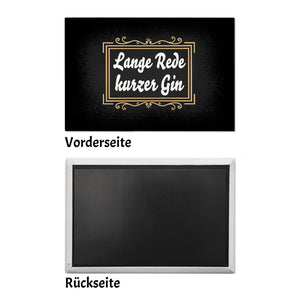 Lange Rede kurzer Gin Souvenir Magnet für Gintrinker