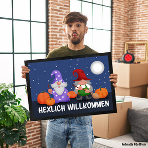 Hexlich Willkommen Fußmatte mit magischen Gnomen