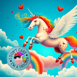 I don't care i'm a unicorn Einhorn Kühlschrankmagnet