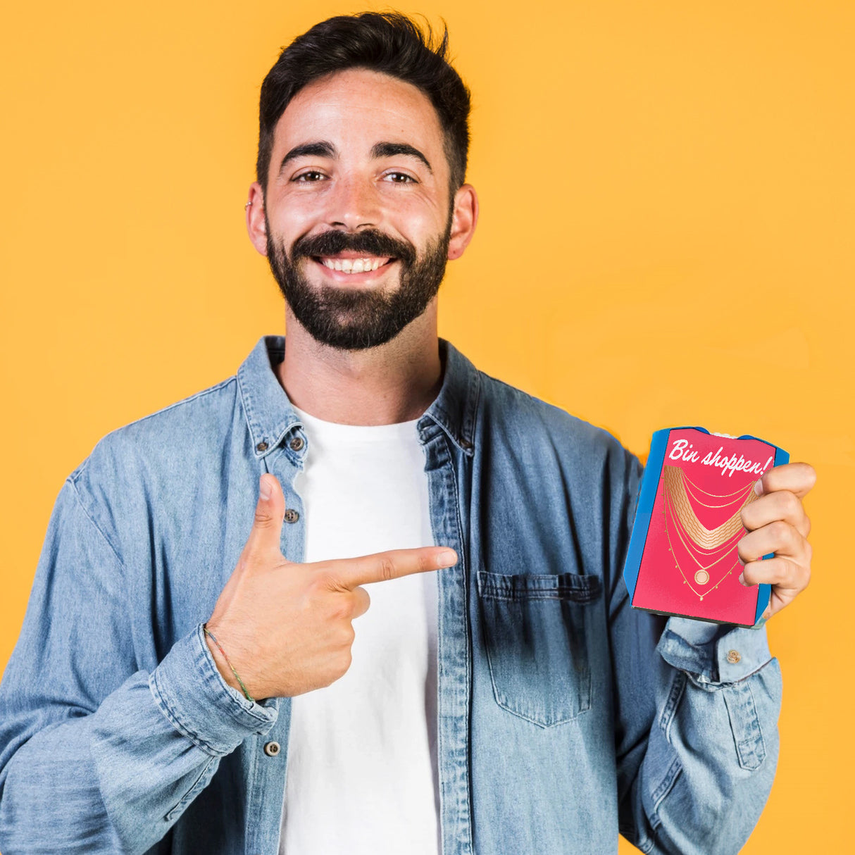 Bin Shoppen Parkscheibe mit Kette-Motiv und 2 Einkaufswagenchips