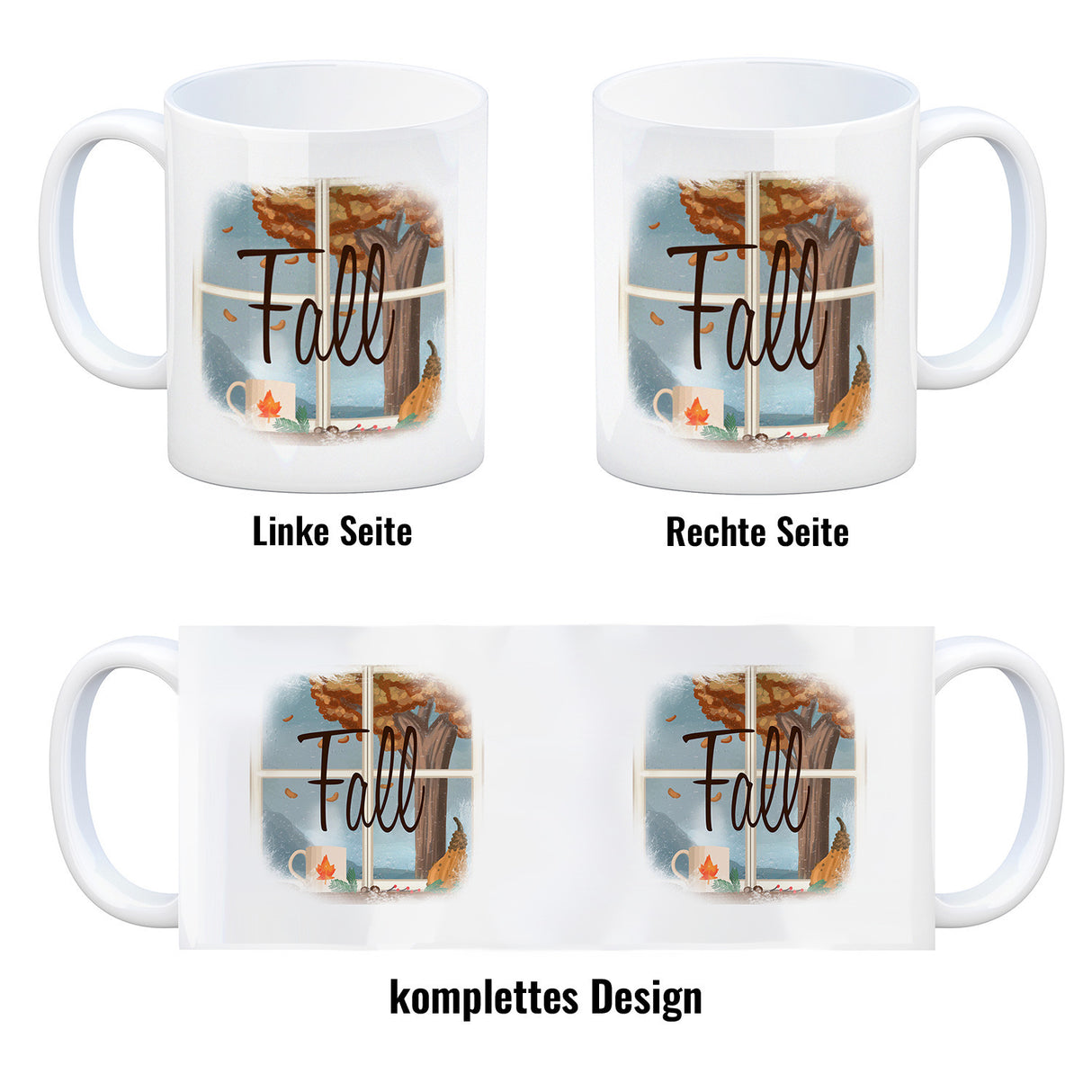 Fall Herbst Kaffeebecher mit herbstlichem Motiv