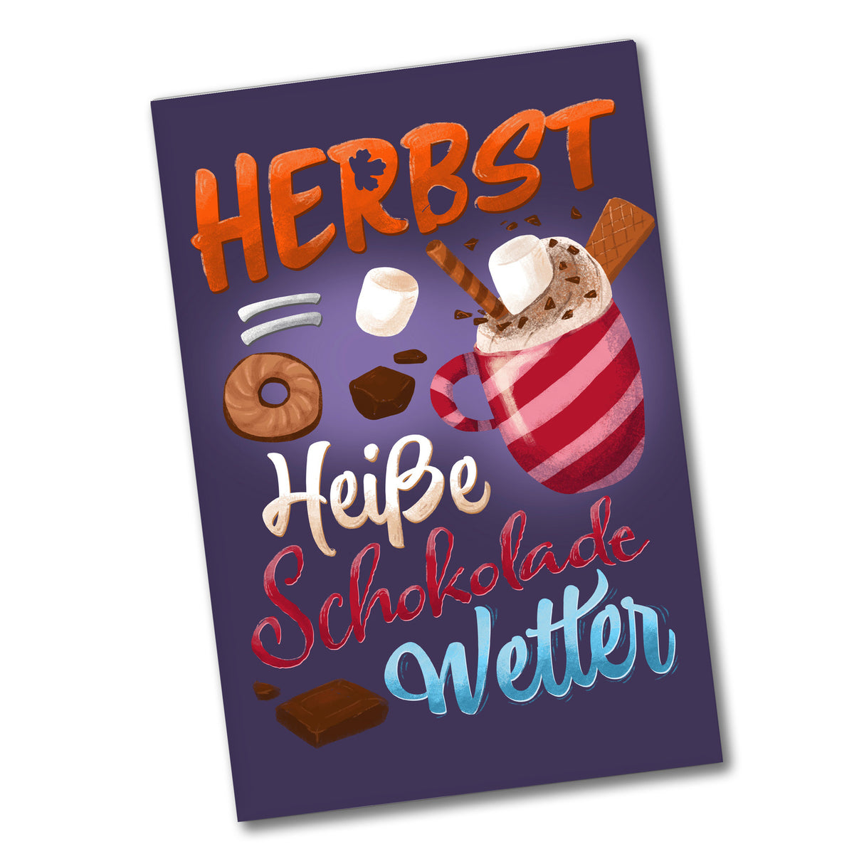 Herbst = Heiße Schokolade Wetter Souvenir Magnet