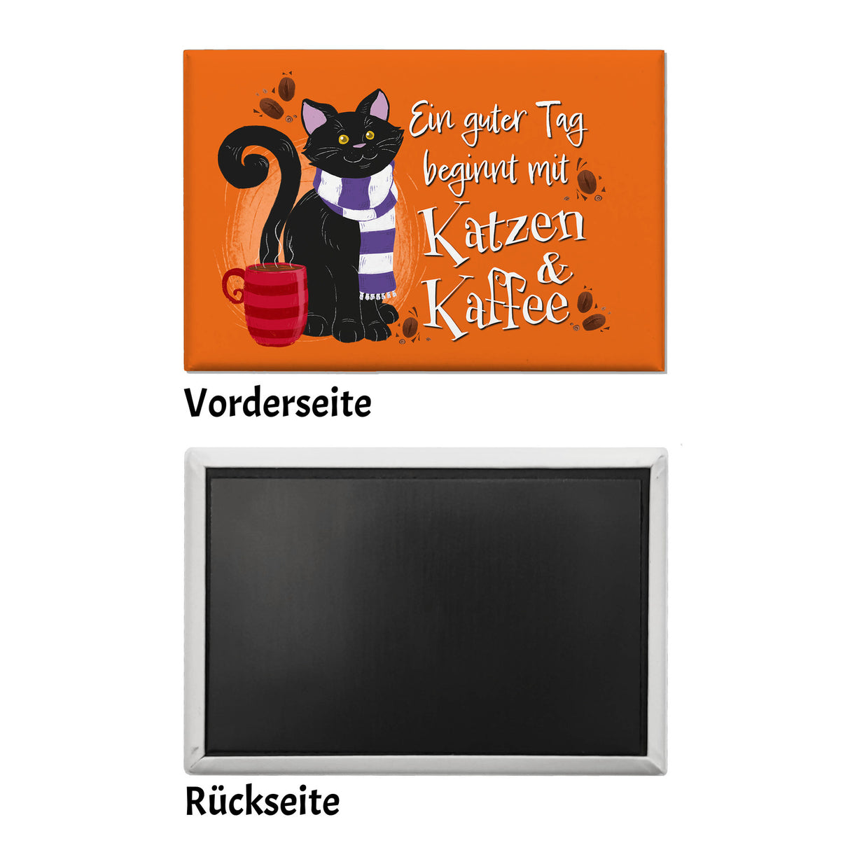 Ein guter Tag beginnt mit Katzen & Kaffee Souvenir Magnet