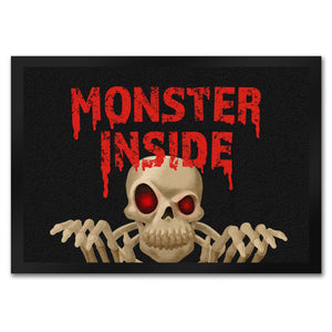 Monster Inside Halloween Fußmatte mit gruseligem Skelett Motiv