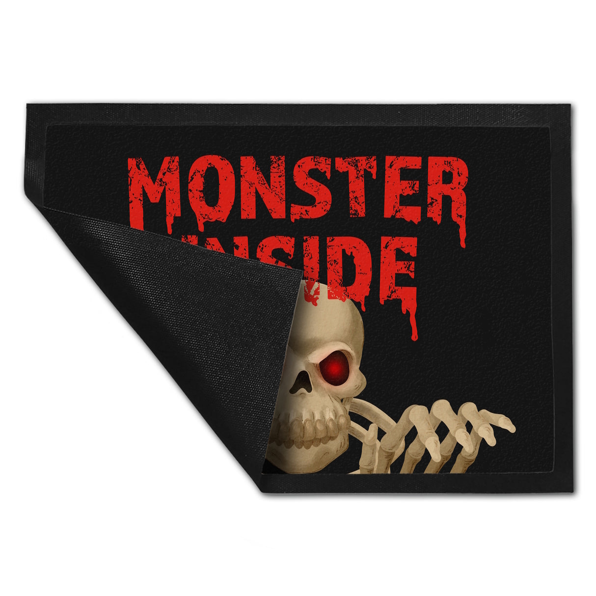 Monster Inside Halloween Fußmatte mit gruseligem Skelett Motiv