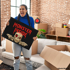 Monster Inside Halloween Fußmatte mit gruseligem Skelett Motiv