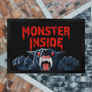 Monster Inside Halloween Fußmatte in 35x50 cm mit gruseligem Werwolf Motiv