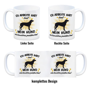 Ich arbeite hart für das Luxusleben meines Hundes Haustier Kaffeebecher