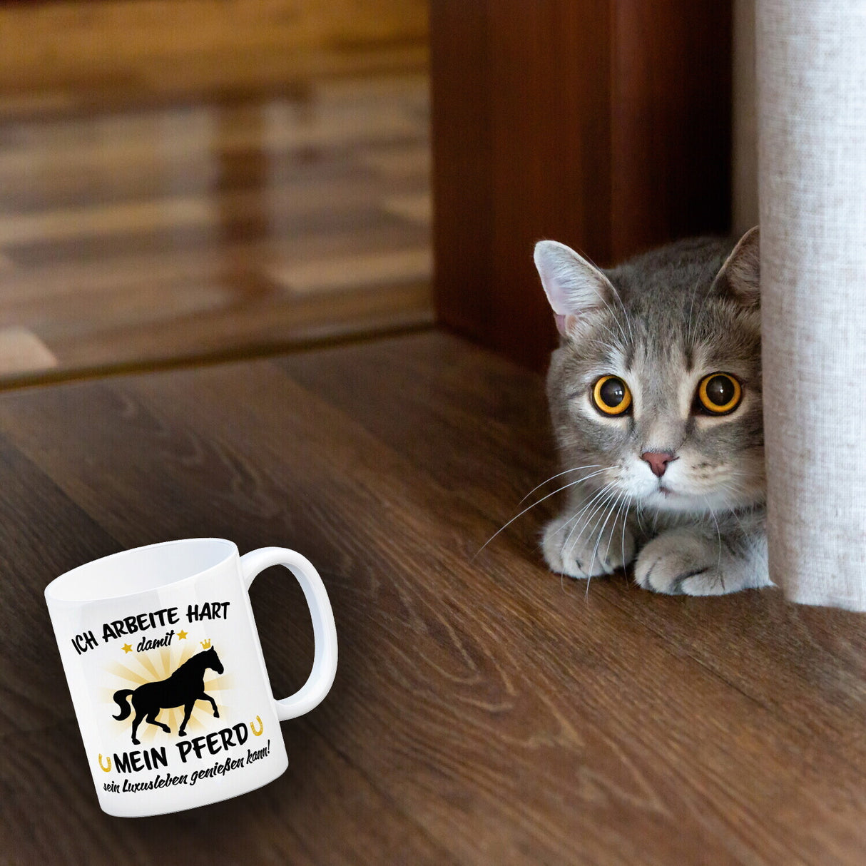 Ich arbeite hart für das Luxusleben meines Pferdes Haustier Kaffeebecher