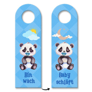 Baby schläft Panda Türhänger