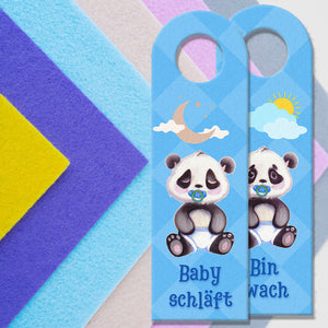 Baby schläft Panda Türhänger