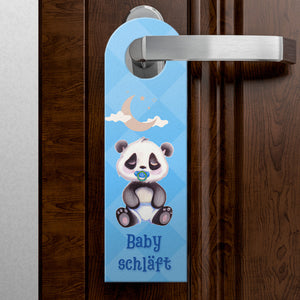 Baby schläft Panda Türhänger