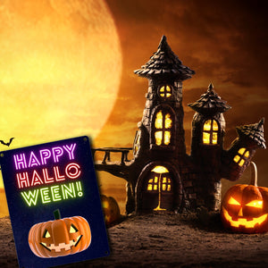 Happy Halloween Kürbis Metallschild in 15x20 cm