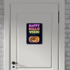 Happy Halloween Kürbis Metallschild in 15x20 cm