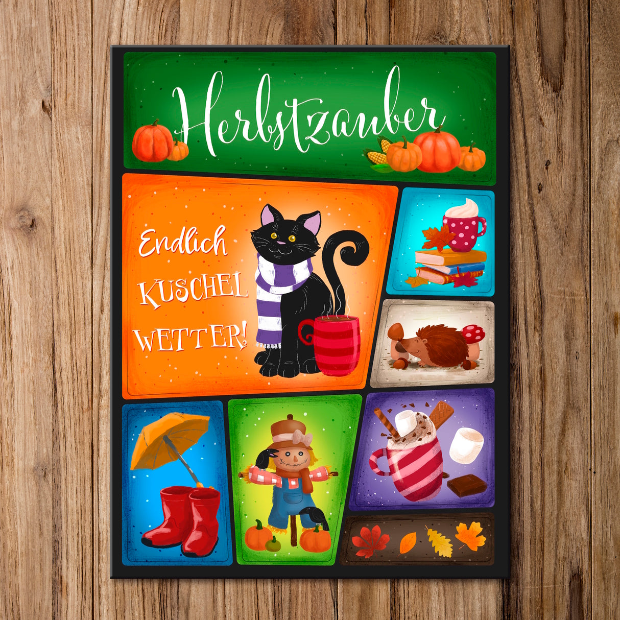 Herbstzauber Kühlschrankmagnete im 8er Set
