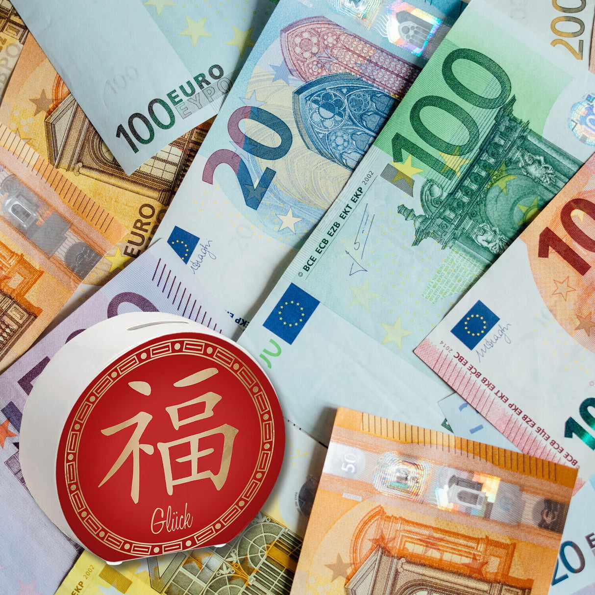 Chinesisches Zeichen für Glück Spardose