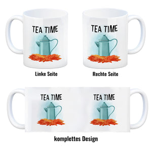 Tea Time Teekanne Kaffeebecher für den Herbst